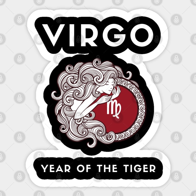 VIRGO / Year of the TIGER Sticker by KadyMageInk